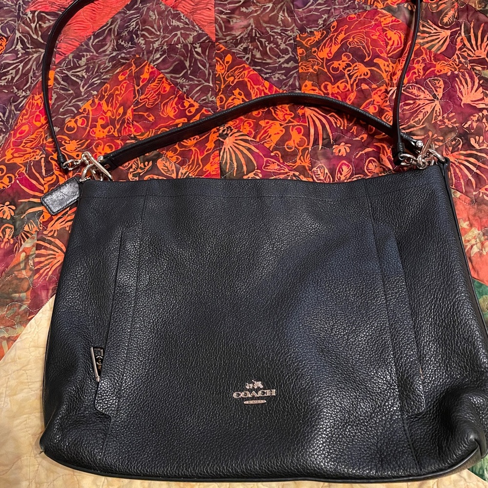 COPY - Coach Scout Black Pebbled Leather Hobo Bag
